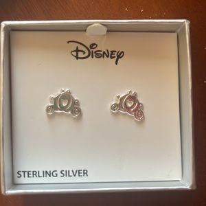 Disney sterling silver Cinderella carriage earrings